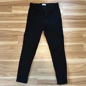 ZARA high waist ink black skinny jean size 12, EU 44
